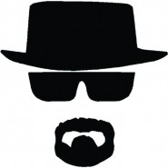 ستيكر للسيارة شكل رجل يرتدي قبعة ونظارة شمس من سولو E176، 15 × 15 سم ‎‎- ابيض واسود