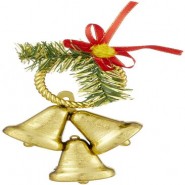 قطعة ديكور شكل جرس بفيونكة للكريسماس