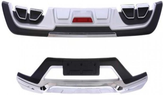 مجموعة حماية ممتص صدمات سيارة هيونداي توسان من الحياة، قطعتين - فضي