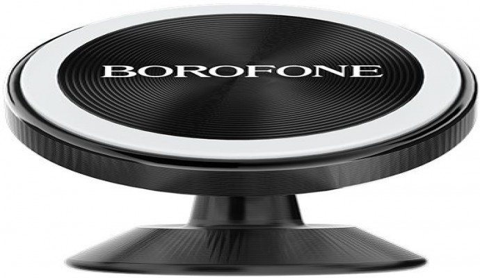 حامل موبايل مغناطيسي بلاتينيوم لتابلوه السيارة من بوروفون BH5 - اسود