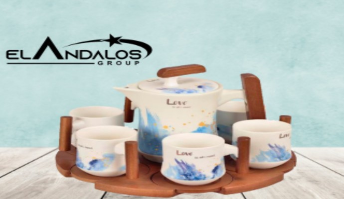 طقم مج شاي بالبراد خزف بالصينية