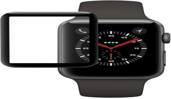 Screen Protector 38mm, for iWatch 38mm Tempered Glass Screen Protector, 3D Full Coverage, HD Anti-Bubble, Anti-Scratch for Apple iWatch Series 3/2/1 ‫(Black) - ‫(38mm)