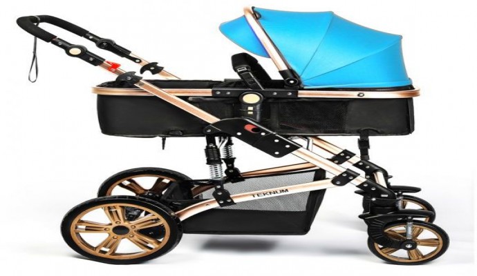 تيكنوم عربة اطفال 3 في 1، ازرق