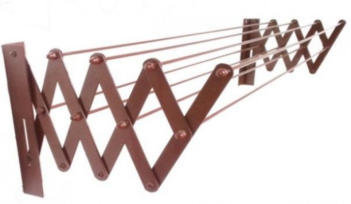 منشر غسيل حائطى من البنهاوى جروب - بني، 120 سم