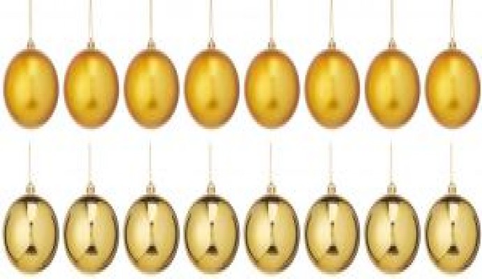 مجموعة كرات ديكور للحفلات، 16 قطعة - ذهبي
