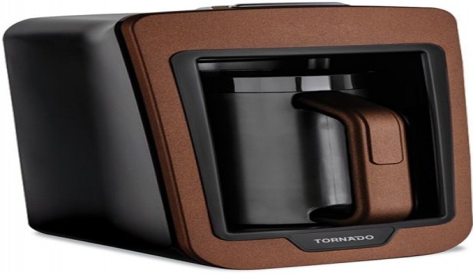 ماكينة صنع القهوة التركية أتوماتيك من تورنيدو Tcme-100، أسود بني