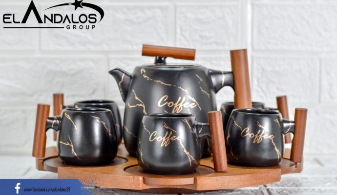 طقم مج شاي بالبراد خزف بالصينية