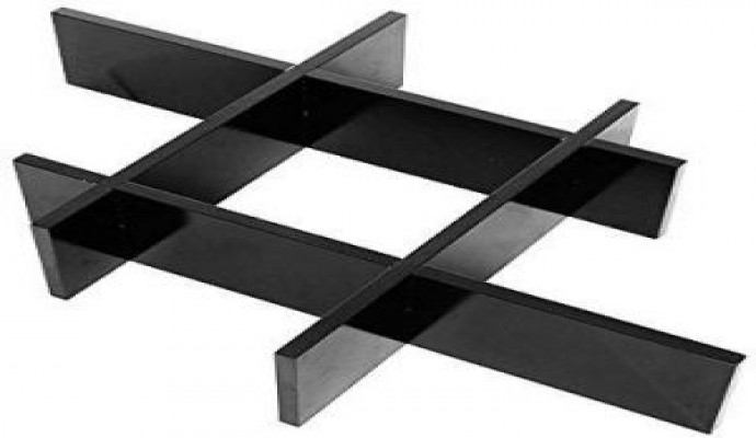 R_114 - رف حائط ديكور مودرن - أسود 60-60