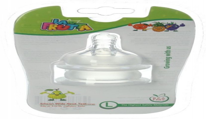 حلمة سليكون بفوهة عريضة من لا فروتا، قطعتين - كبيرة