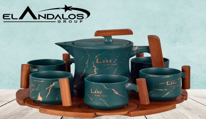 طقم مج شاي بالبراد خزف بالصينية