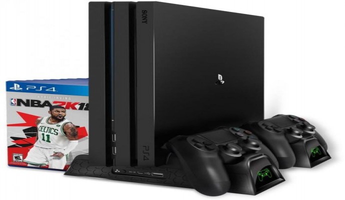 مراوح تبريد متعددة الوظائف مع شاحن لوحدات التحكم لاجهزة بلاي ستيشن 4 متوافق مع ps4 / slim / pro