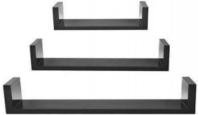رفوف حائط ديكور مودرن - اسود - R102 _black