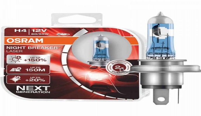 طقم لمبات اوسرام H4 نايت بريكير ليزر 150%
