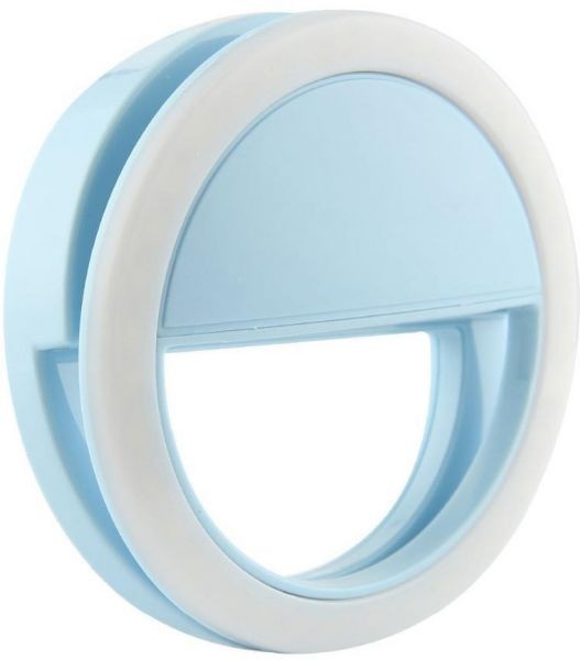 Buteny Rechargeable LED Selfie Light Ring for Smartphones with 3 Brightness Levels, Blue
